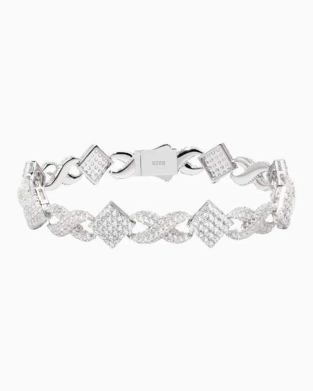 MOISSANITE INFINITY RHOMBUS BRACELET