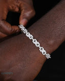 MOISSANITE INFINITY STONES LINK BRACELET Bracelets