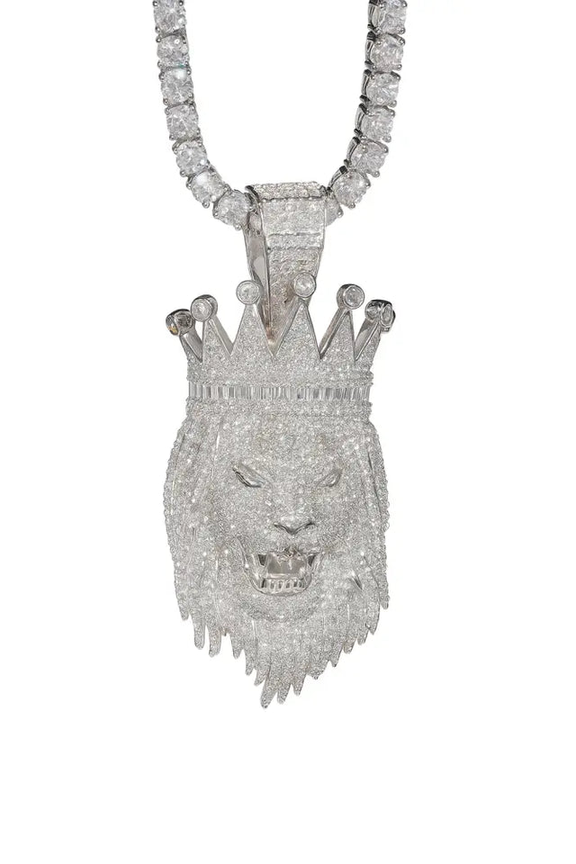 MOISSANITE LION KING PENDANT