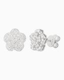 MOISSANITE LOTUS FLOWER STUDS Earrings