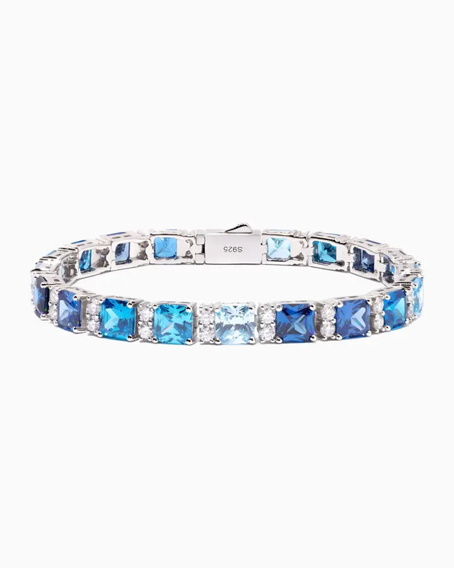 MOISSANITE OCEAN BLUE STONES BRACELET