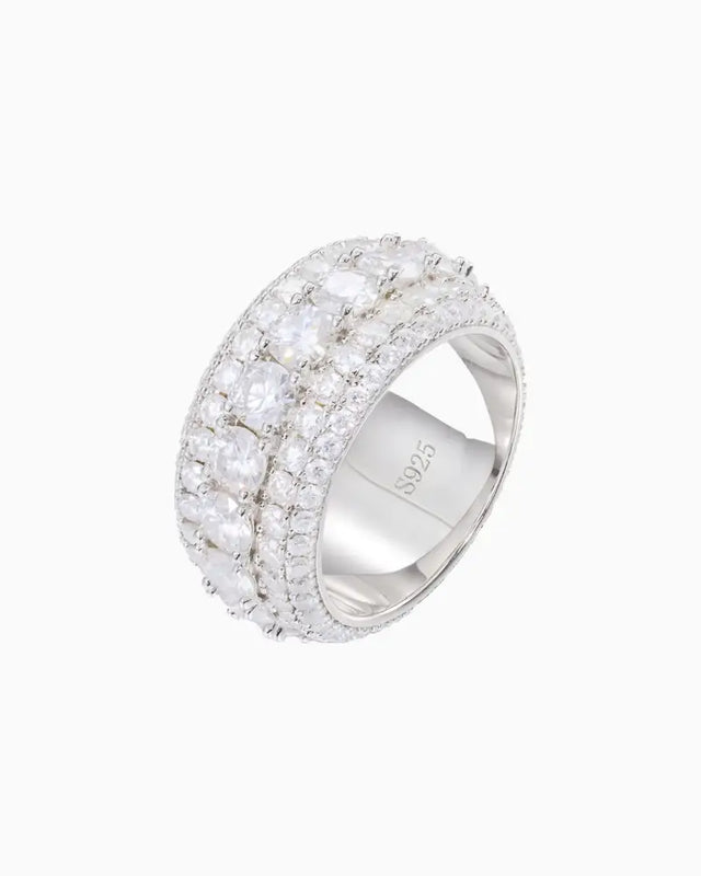 MOISSANITE PAVED ETERNITY RING
