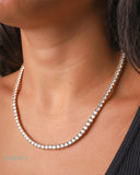 MOISSANITE TENNIS CHAIN - 3MM GOLD Chains