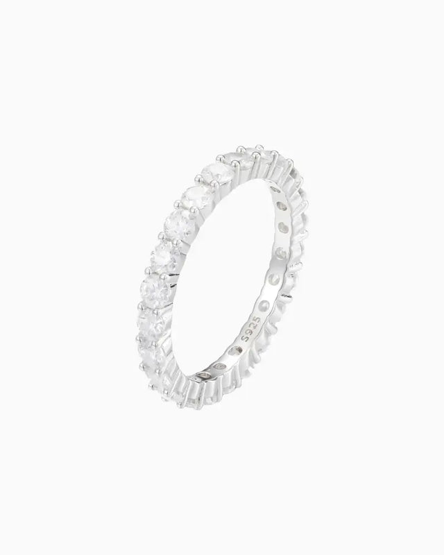 MOISSANITE THIN ETERNITY RING