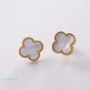 Mother of Pearl Clover Studs - Nude Mother of Pearl