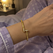 AI-created example of Plain Nail Bangle, Gold