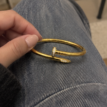 AI-created example of Plain Nail Bangle, Gold