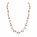 Square Circle Necklace - Rose Gold