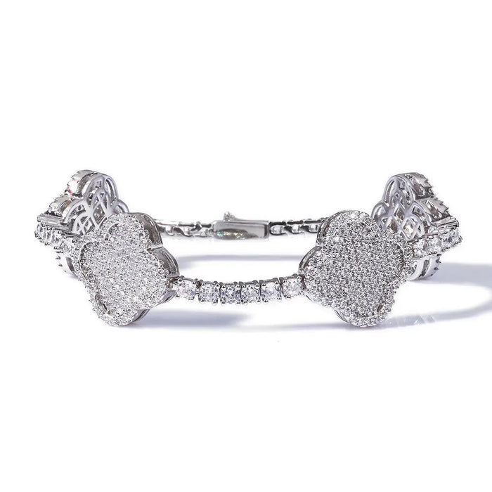 Tennis Clover Bracelets Silver